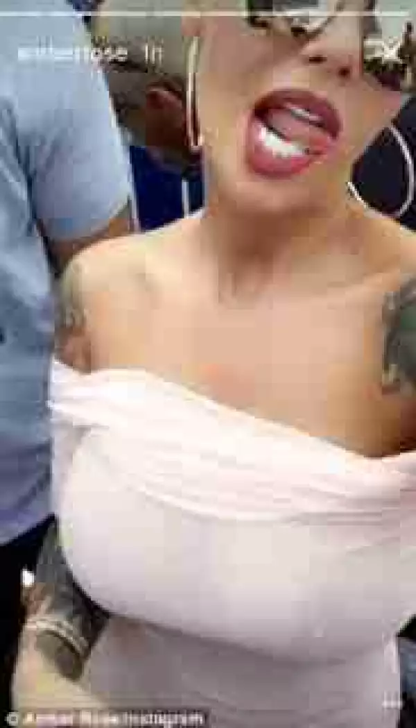 Amber Rose Shows Off Pierced Nipples In See-Through Dress (Photos)